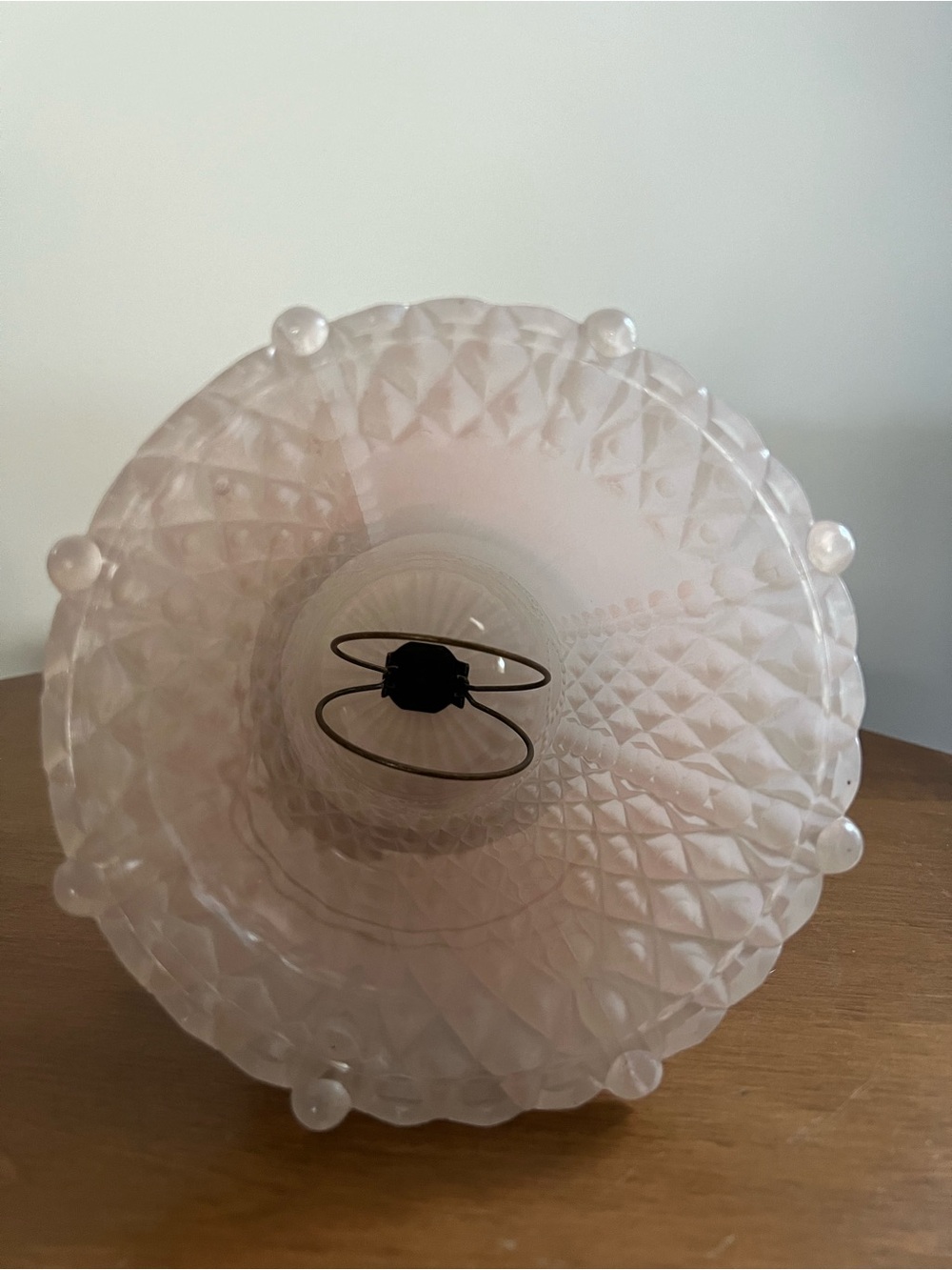 VTG- PAIR of 1930’s Pink Satin Hobnail Depression Glass Boudoir Lamp-See Pics ! - Picture 6 of 16